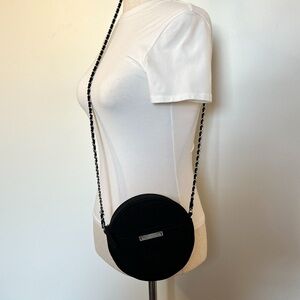 Vera Bradley Black Quilted Round Crossbody Bag